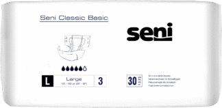 Seni CLASSIC BASIC L Inkontinenzhosen, Hüfte 100-150 cm (1 Karton: 4 x 30 Stück)