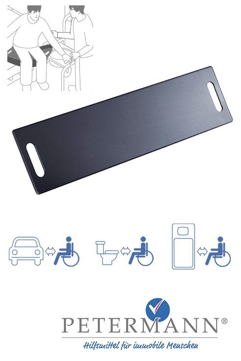 Rutschbrett BlueMotion Polyethylen 74x24 cm schwarz