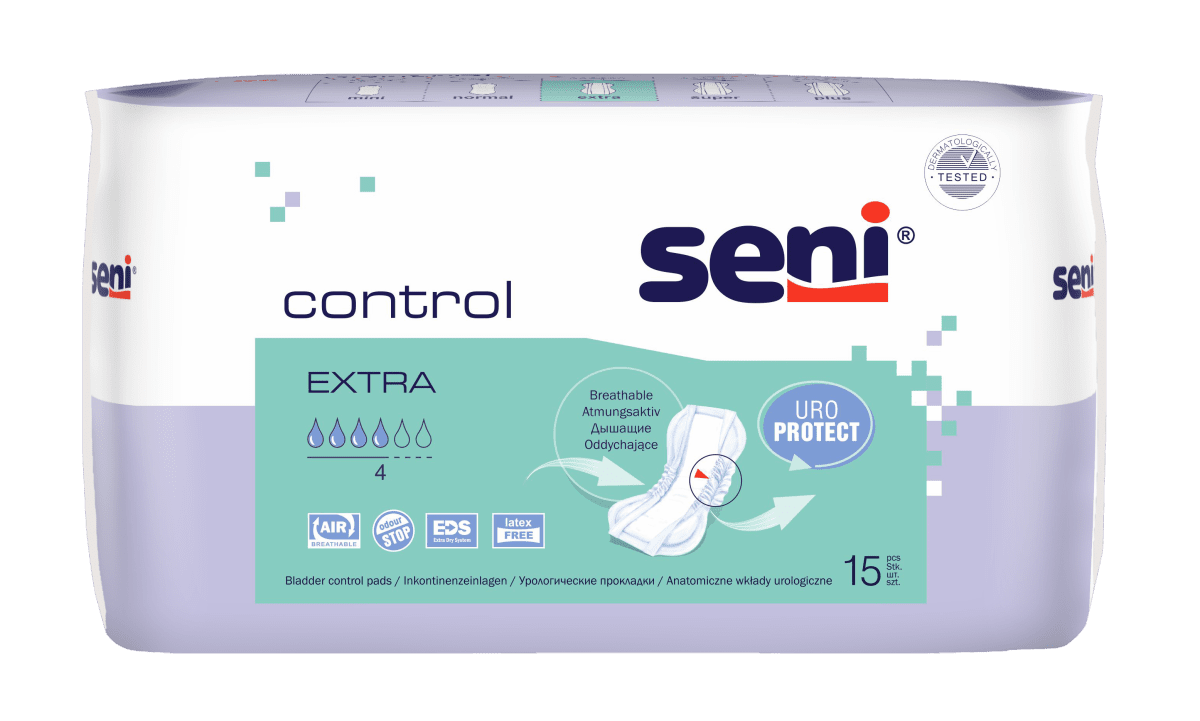 Inkontinenzeinlagen Seni Control Extra (1 Karton: 12 x 15 Stück)