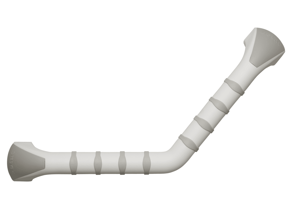 Kunststoff Wandhaltegriff Handy gewinkelt 40 cm weiß-grau
