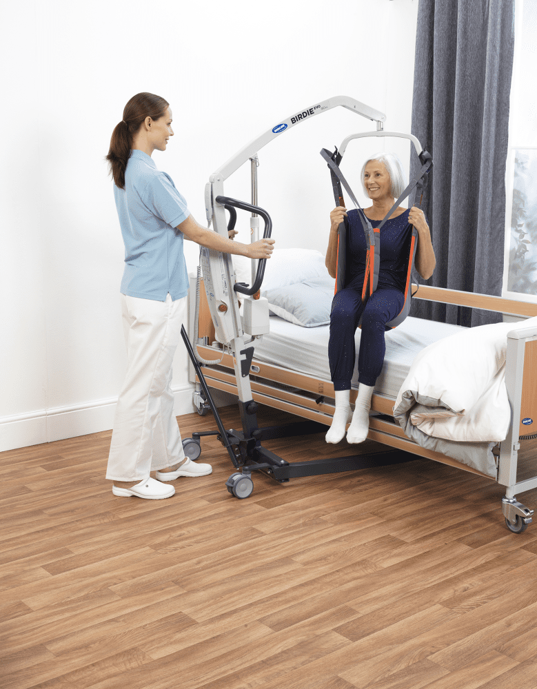 Patientenlifter BIRDIE EVO 100 mm mit Universalgurt Gr.M – Bild 3