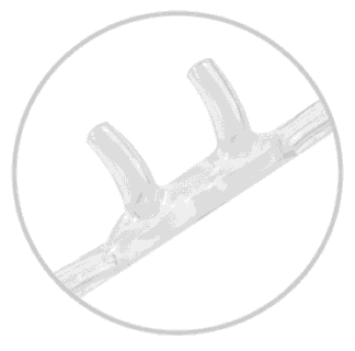 AEROpart Sauerstoff-Brille 12-S mit 2m Schlauch, gebogene Nasenstutzen