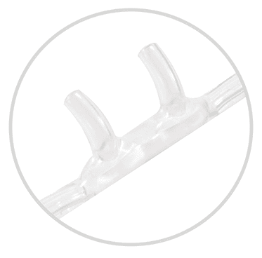 AEROpart Sauerstoff-Brille 12-S mit 2m Schlauch, gebogene Nasenstutzen