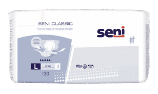 Seni CLASSIC Inkontinenzhosen L, Hüfte 100-150 cm (1Karton: 4 x 30 Stück)
