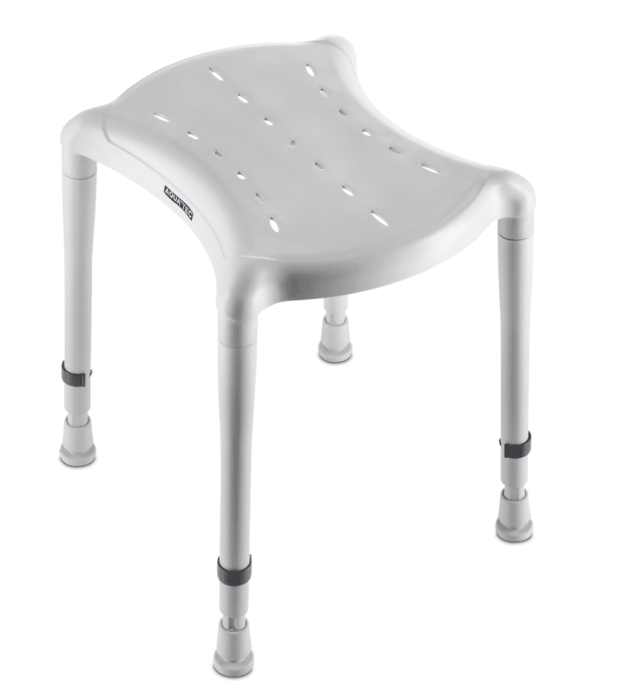 Duschhocker AQUATEC DOT mit 2 Auschnitten SH 40-55cm, grau – Bild 2