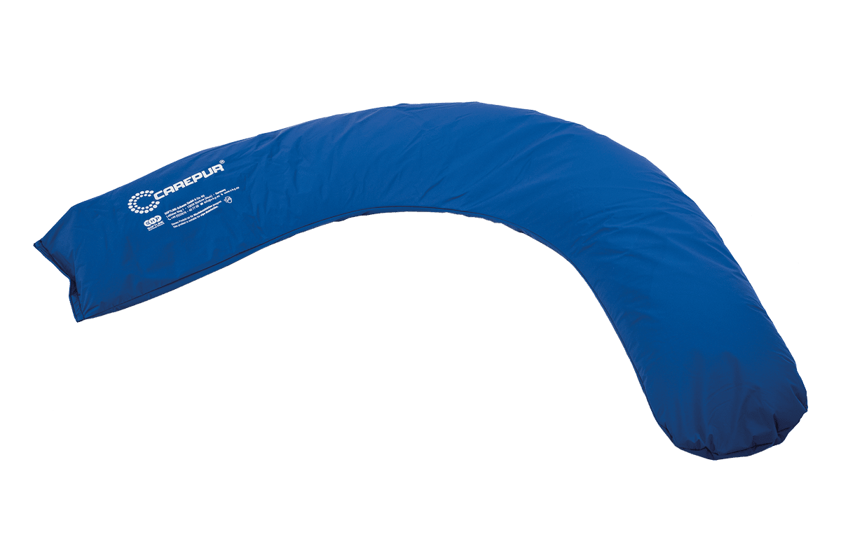 Halbmondkissen CarePur 180 x 31 cm blau