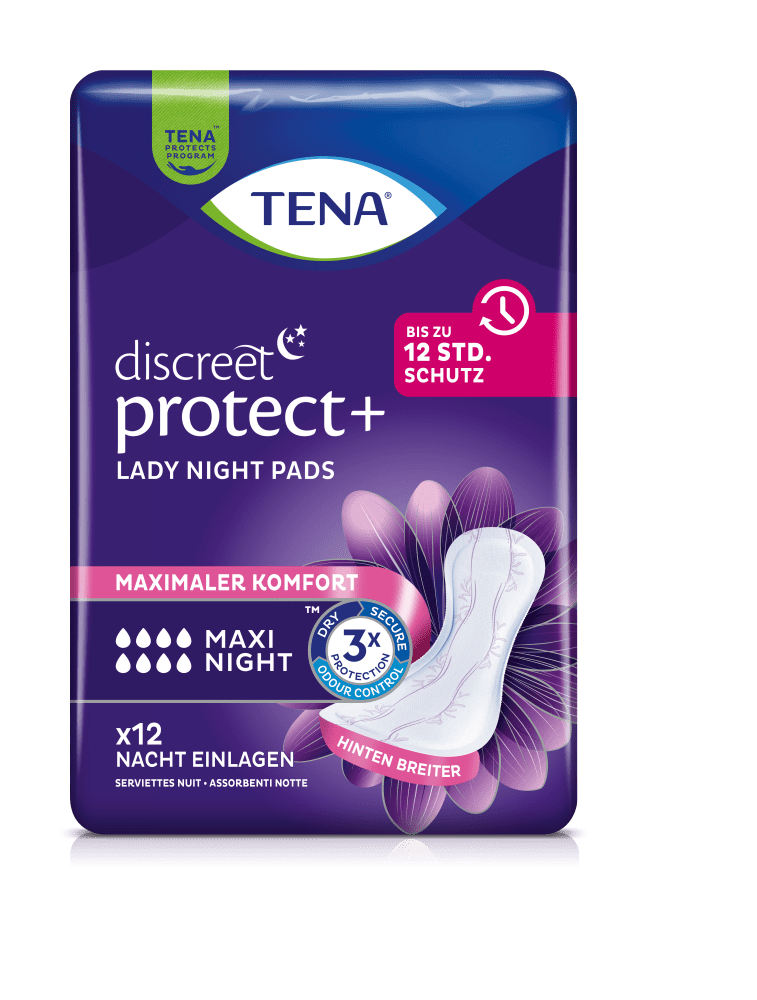 Einlage TENA Lady Discreet Night Maxi (1 Karton: 6 x 12 Stück)