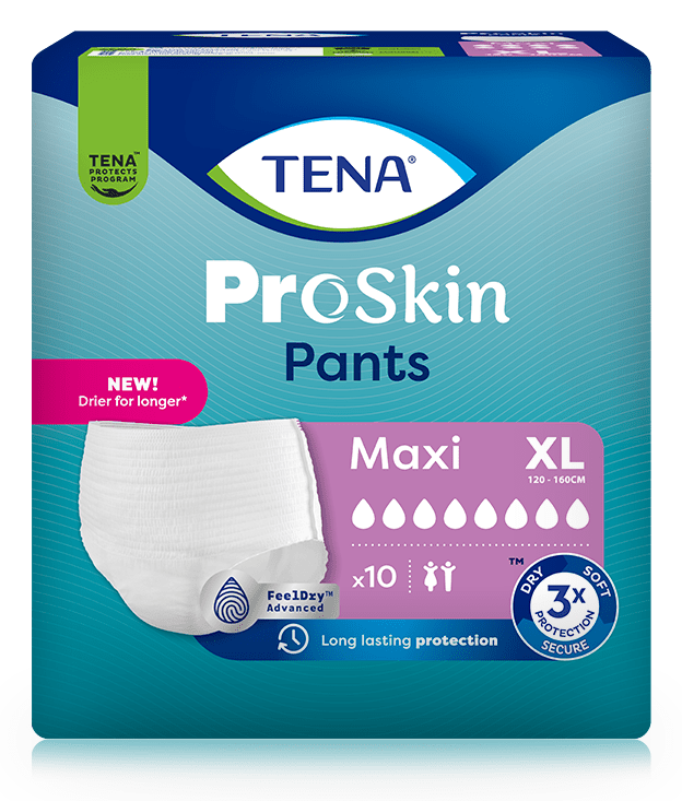 Einweghose TENA Pants PROskin Maxi XL, Hüfte 120-160 cm (1 Karton: 4 x 10 Stück)