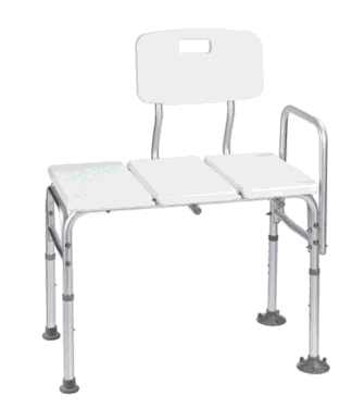 Badewannen-Transferbank Aluminium weiß 70 x 41 x 53-63cm