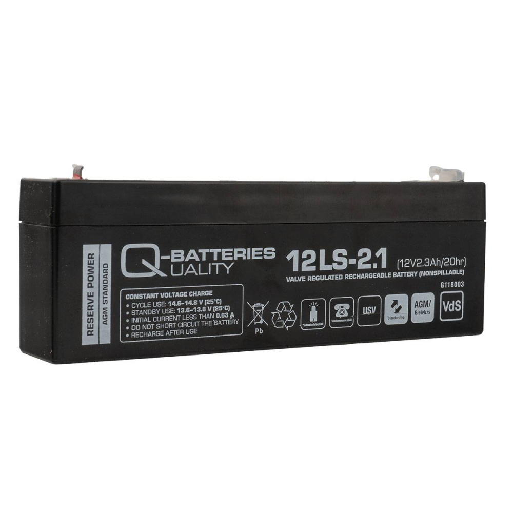 Quality-Batteries 12LS-2.1 VdS 12V/2,1Ah 178x35x60 mm
