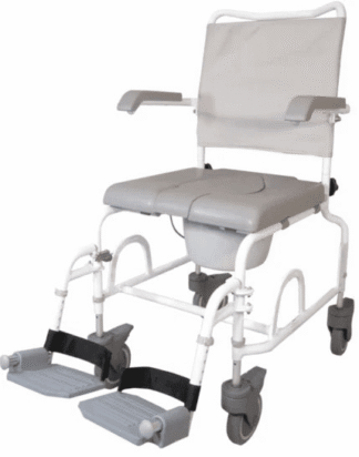 Dusch-Toilettenrollstuhl DuoMotion 5 Räder grau