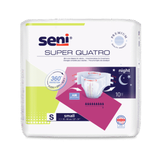 Inkontinenzhosen Seni Super Quatro Small, Hüfte 55-80 cm (1 Karton: 12 x 10 Stück)
