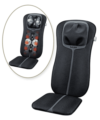 Shiatsu Rücken- und Nackenmassage-Auflage MG 254, schwarz