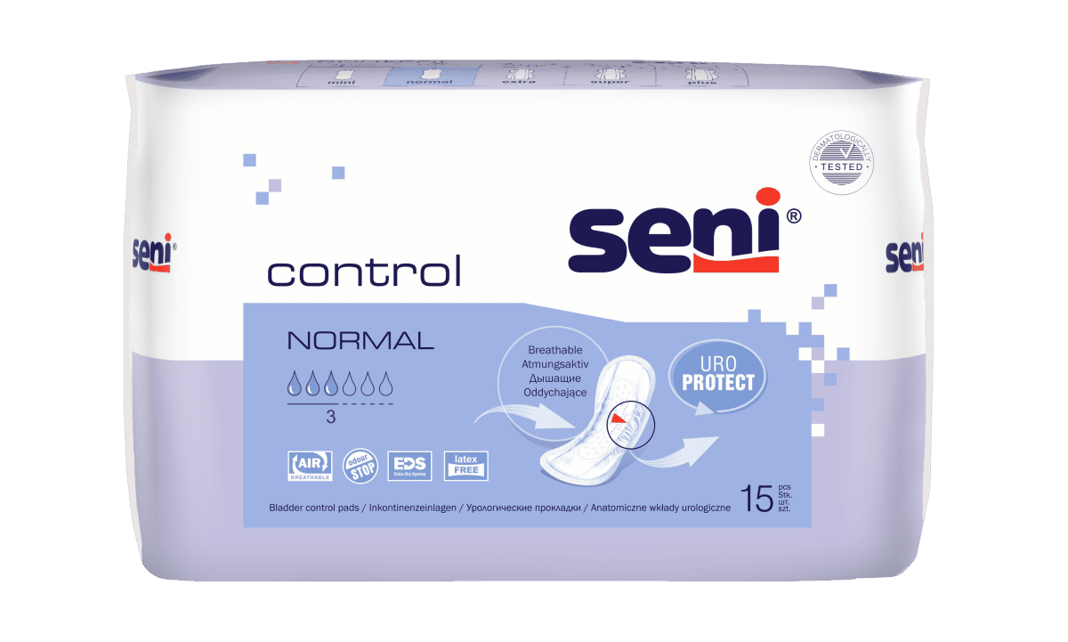 Inkontinenzeinlagen Seni Control Normal (1 Karton: 12 x 15 Stück)