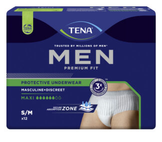 TENA men Premium Fit Pants Maxi S/M, Hüfte 75-100 cm (1 Karton: 4 x 12 Stück)