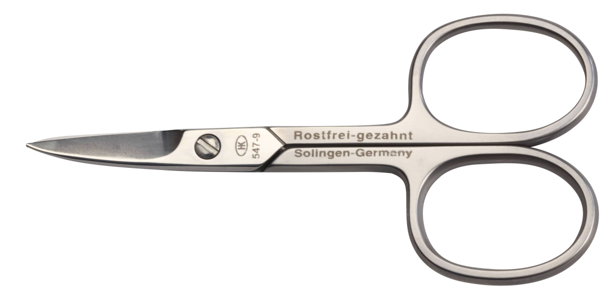 Nagelschere lange Spitze gebogen mit Micro-Zahnung