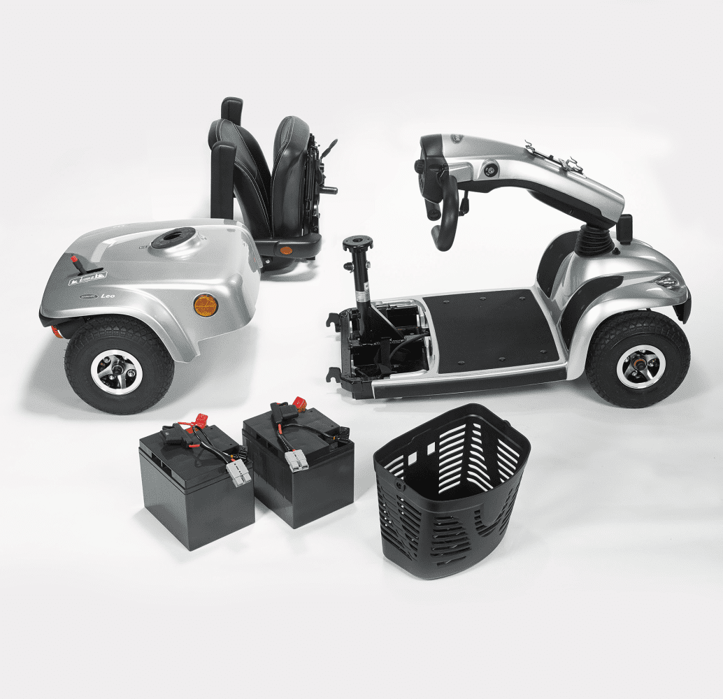 Elektro-Scooter Leo, 4-Rad, 6 km/h Version, silber – Bild 5