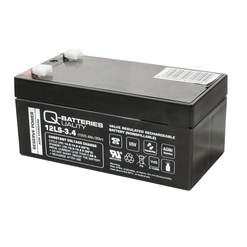 Quality-Batteries 12LS-3.4 VdS 12V/3,4Ah 134x67x60, 5 mm – Bild 2