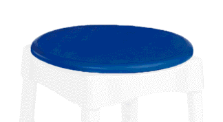 Drehscheibe mit Soft Pad für Duschhocker Redondo, blau