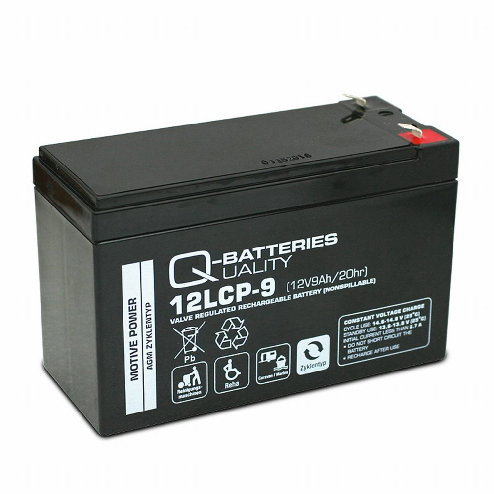 Quality-Batteries 12LCP-9 12V/9Ah 151x65x94 mm