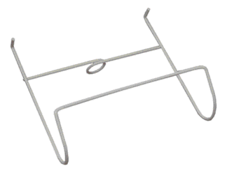 Bettbeutel-Halter rund weiß