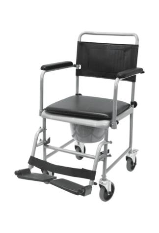 Toilettenrollstuhl TRS 130 chrom-schwarz