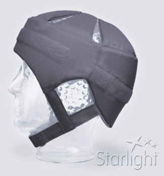 Starlight Secure Kopfschutz 56-59 cm, Baumwolle grau/blau