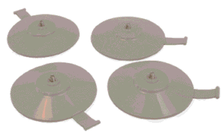 Sauger-Set für Badewannenlifter Bellavita/Bellavita NOVA 75 mm, M4 Gewinde mit Lasche (VPE: 4 Stück)
