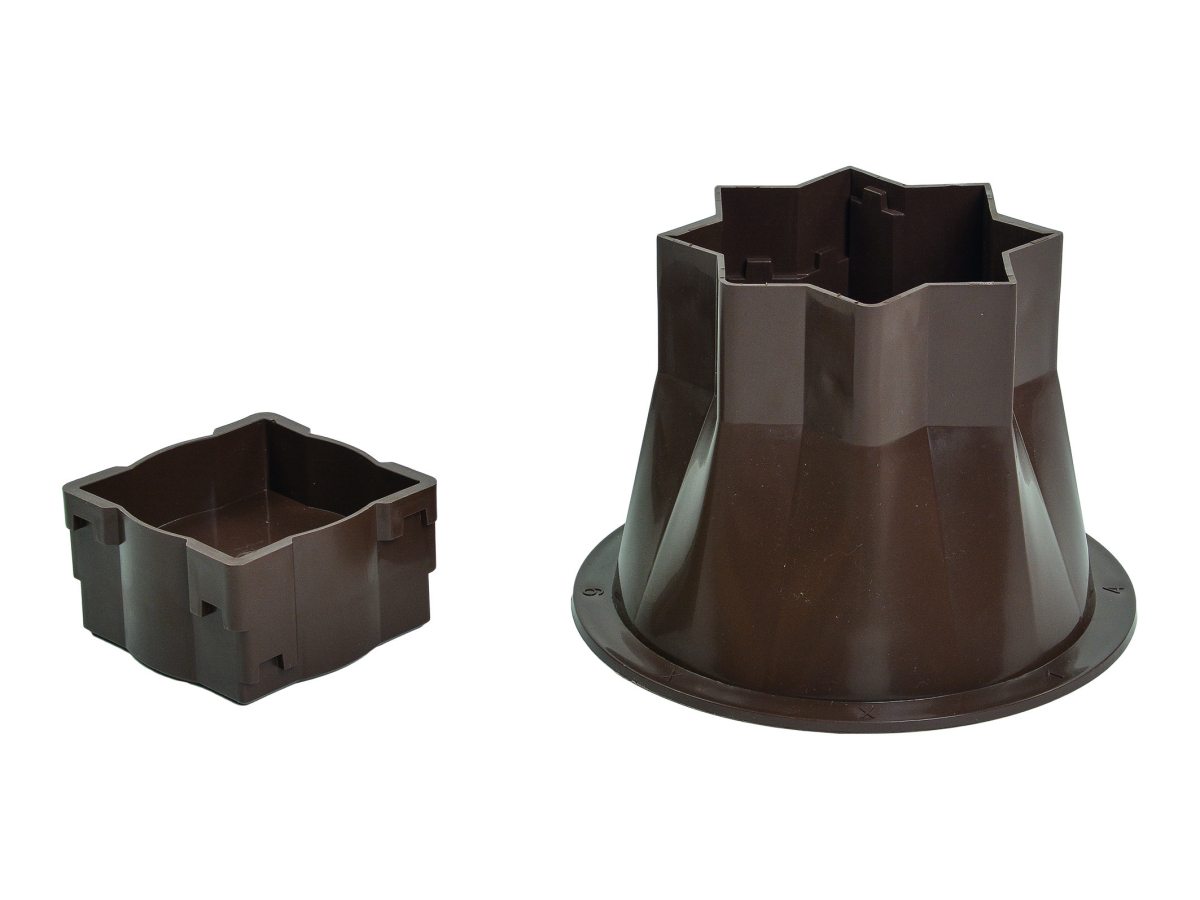Betterhöher ca.7,2x7,2x8-13cm, braun (VPE: 4 Stück) – Bild 2