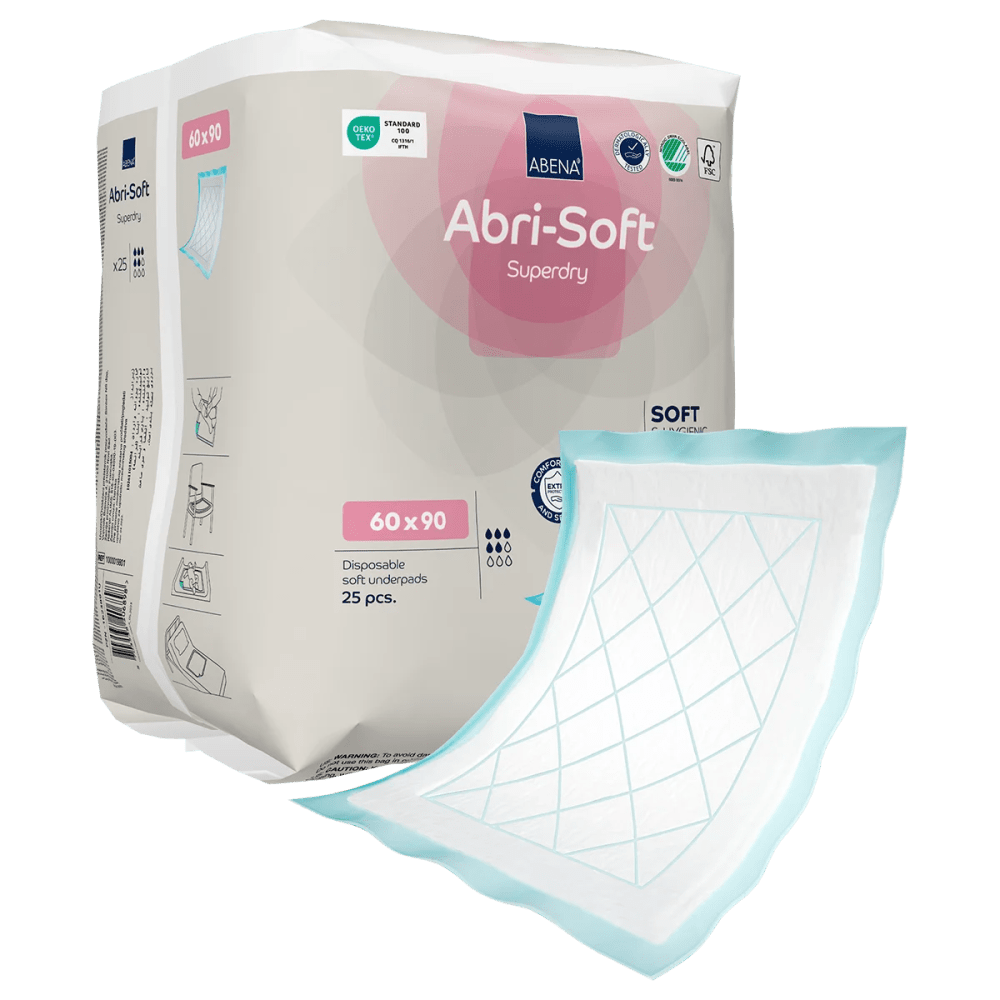 Bettschutzeinlage Abena Abri-Soft Superdry 60x90 cm (1 Karton: 4 x 30 Stück)