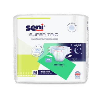 Inkontinenzhosen Seni Super Trio Medium, Hüfte 75 bis 110 cm (1 Karton: 6 x 10 Stück)