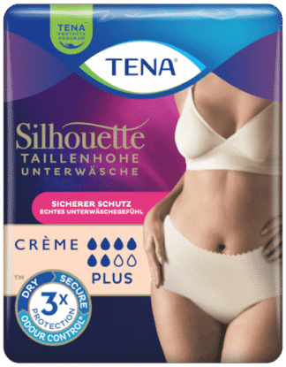 TENA Silhouette Lady Pants Plus Creme M, Hüfte 75-105 cm (1 Karton: 2 x 9 Stück)