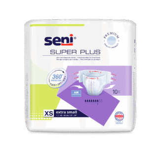 Inkontinenzhosen Seni Super Plus Extra Small, Hüfte 40 bis 60 cm(1 Karton: 12 x 10 Stück)