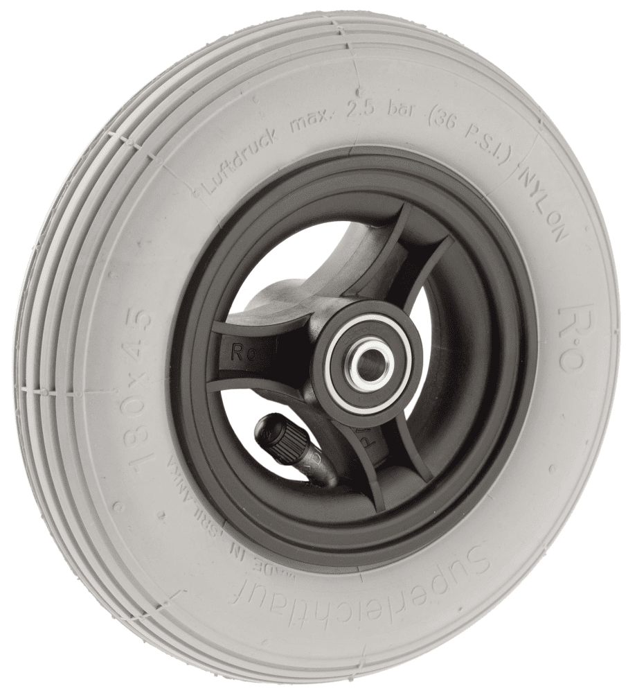 Komplett-Rad, luftbereift 180x45 mm Nabenlänge 46 mm grau