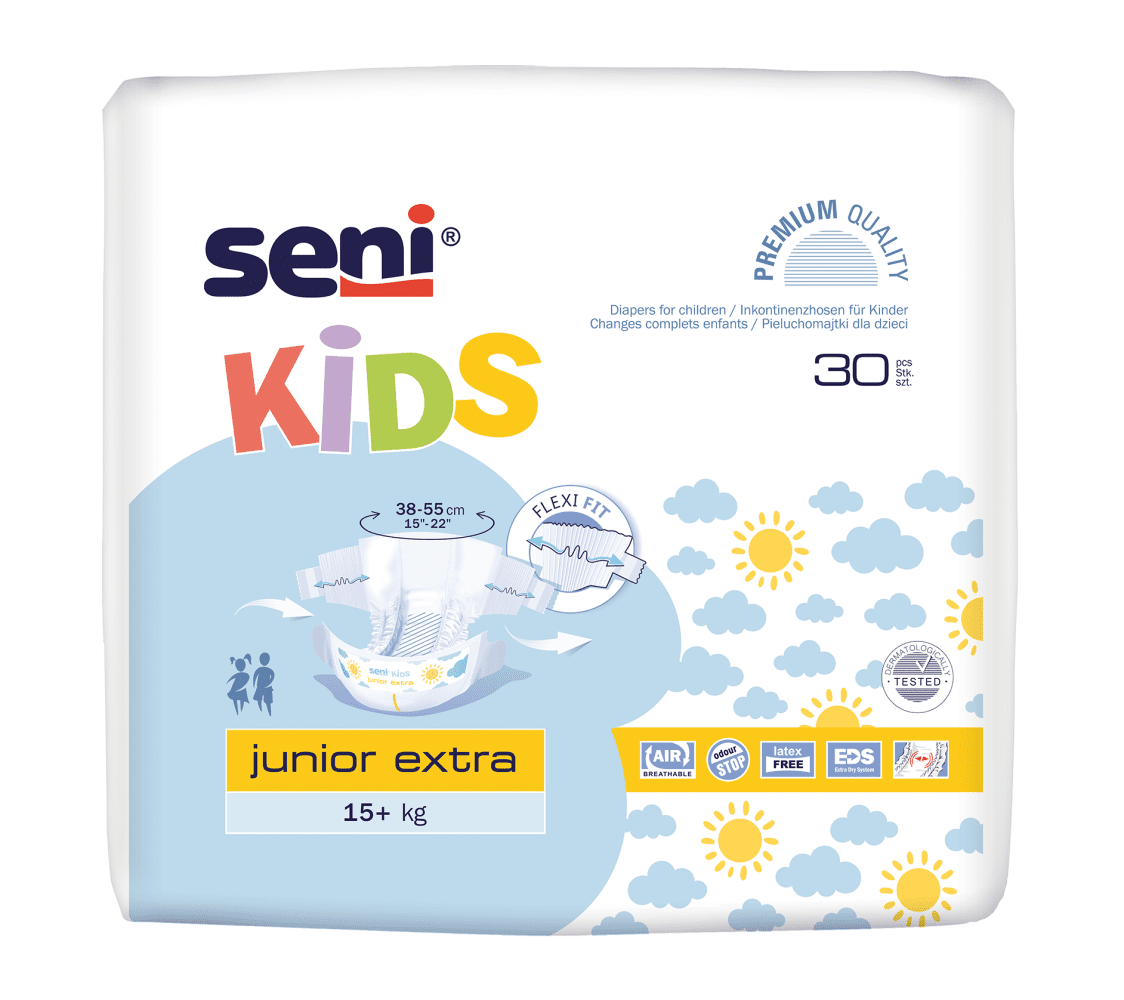 Windelhosen Seni Kids Junior Extra 15-30 kg (1 Karton: 5 x 30 Stück)
