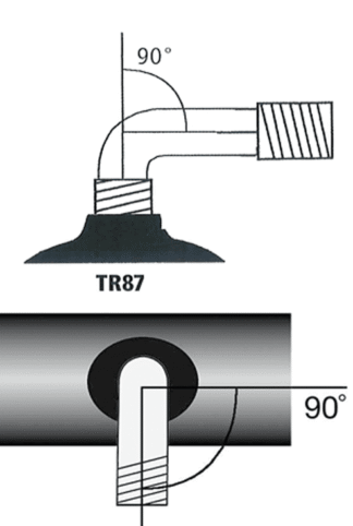 Schlauch für Elektro-Rollstuhl 4.10/3.50-5 TR87 AV 90/90°