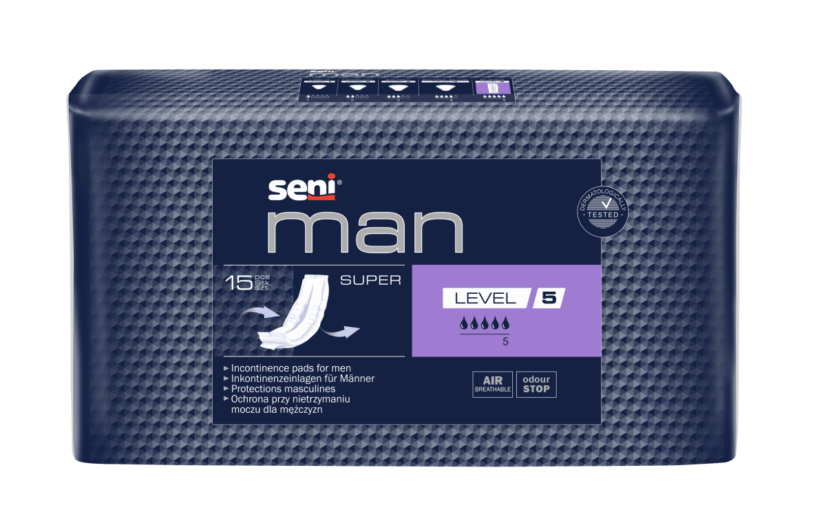 Inkontinenzeinlagen Seni Man Super Level 5 (1 Karton: 9 x 15 Stück)