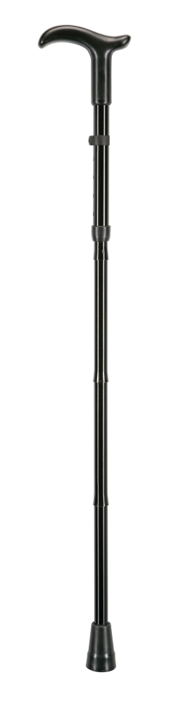 Gehstock SIMPLEX faltbar, Fritzgriff, 5-fach höhenverstellbar schwarz