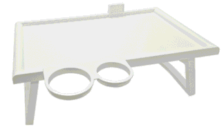 Bett-Serviertisch Kunststoff ca.53x32x20cm weiß