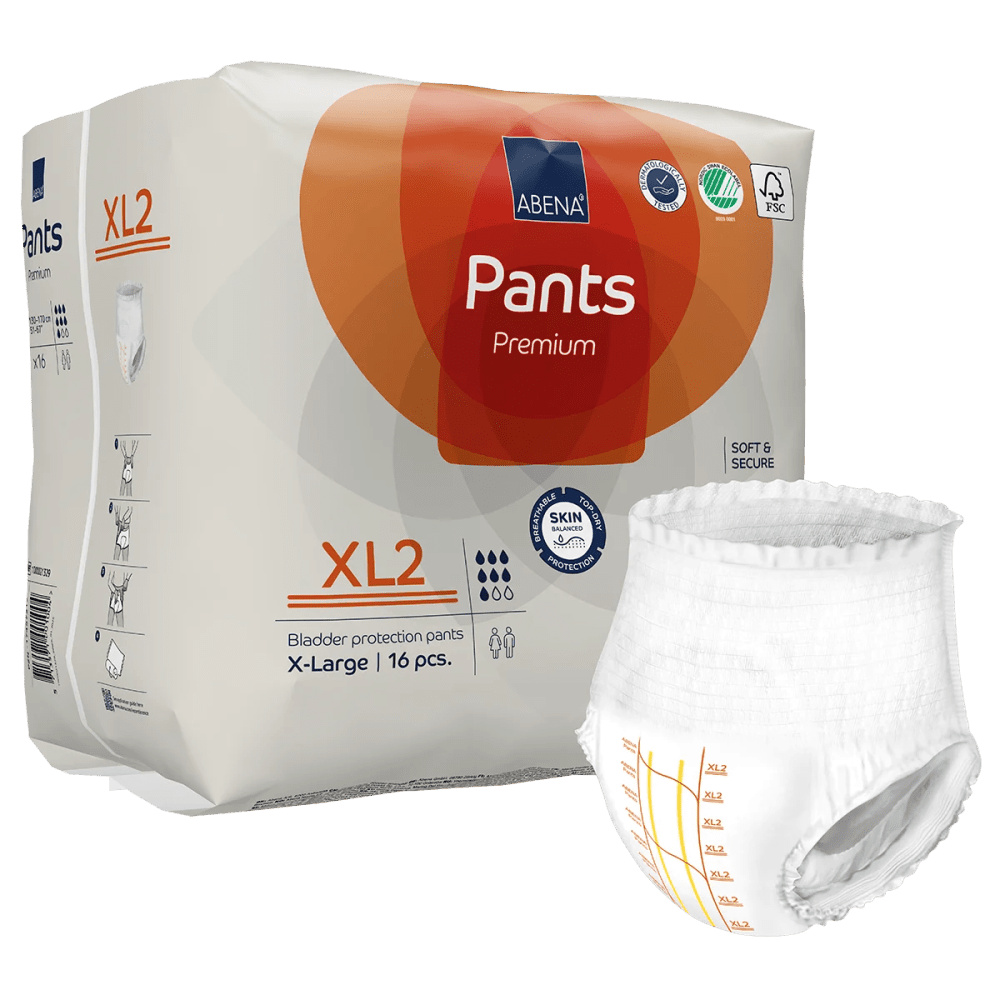 Windelhose ABENA-Pants Premium XL2 Hüfte 130 bis 170 cm (1 Karton: 6 x 16 Stück)