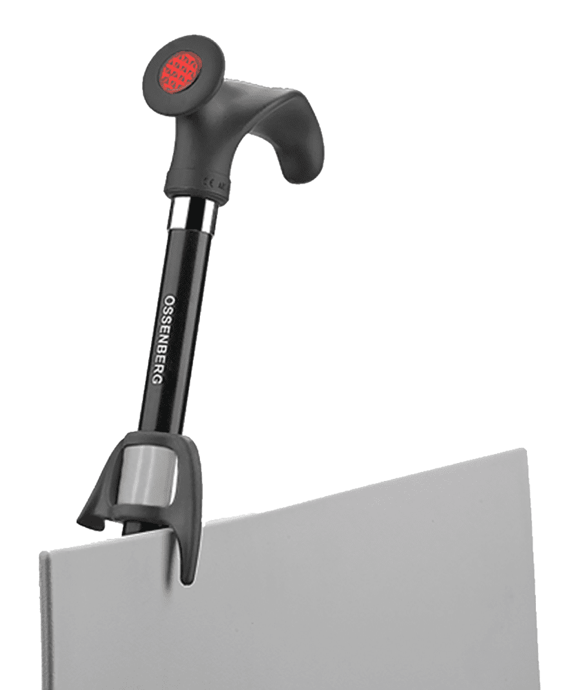Krücken- und Stockhalter schwarz-silber – Bild 2
