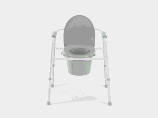 Invacare Toilettensitzgestell Styxo 2 mit Topf und Deckel, weiß-grau