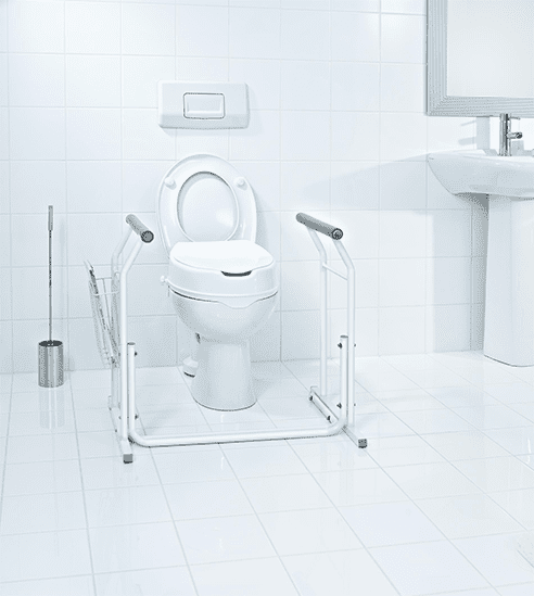 Mobile WC-Aufstehhilfe Sam Comfort, weiß 66 x 49 x 71,5 cm – Bild 2