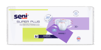 Inkontinenzhosen Seni Super Plus Medium, Hüfte 75 bis 110 cm(1 Karton: 3 x 30 Stück)