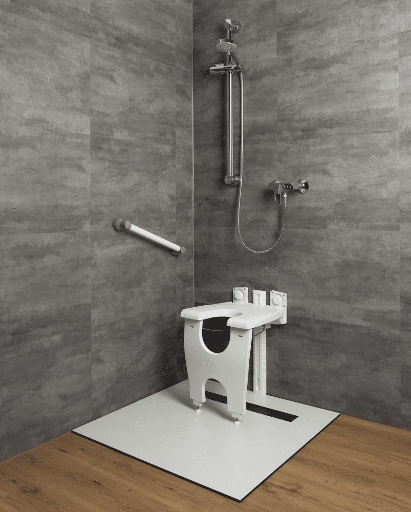 Duschklappsitz varioporto, weiß – Bild 3