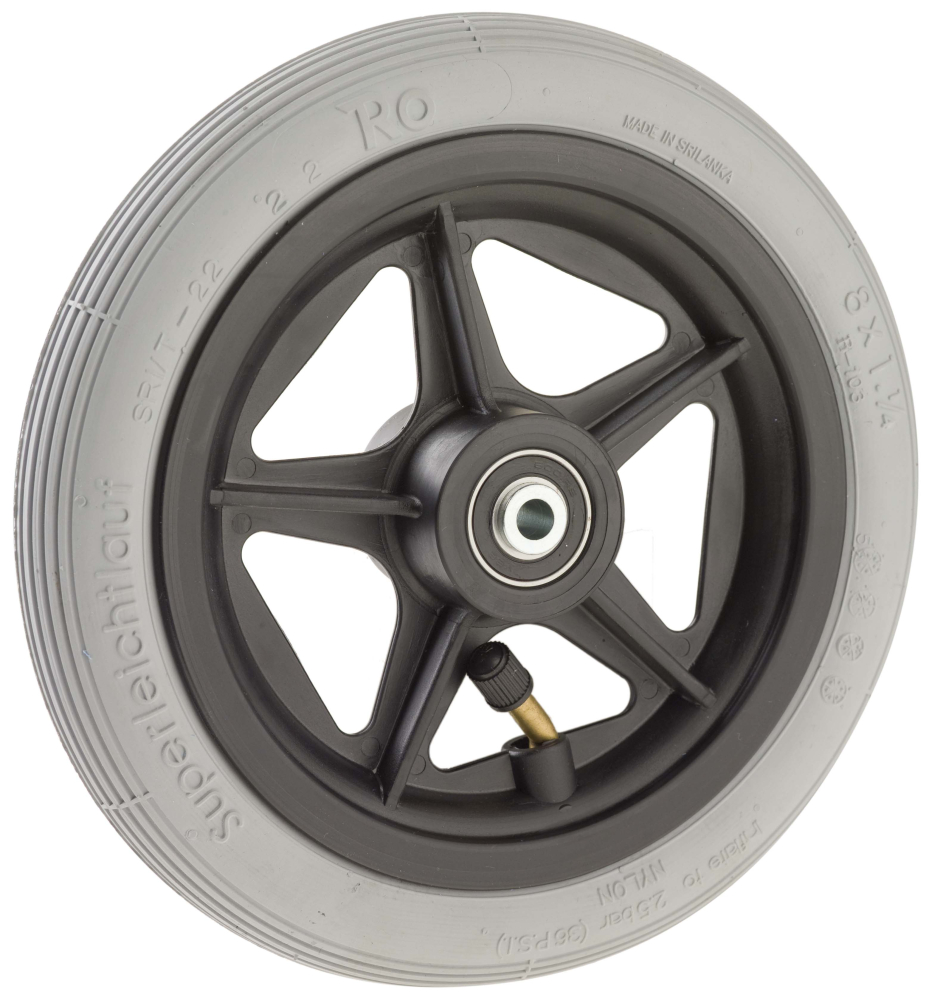 Komplett-Rad, luftbereift 200x30 mm Nabenlänge 60 mm grau
