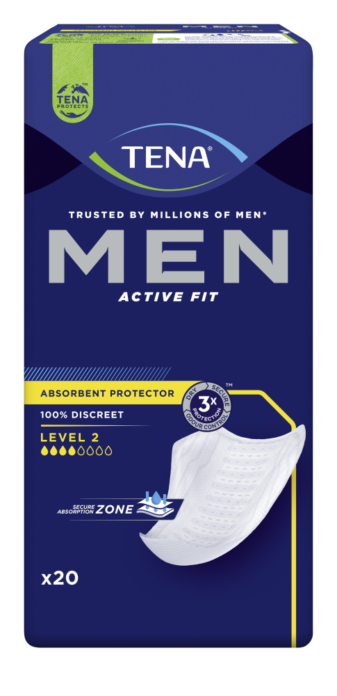 Einlage TENA Men Active Fit Level 2 (1 Karton: 6 x 20 Stück)