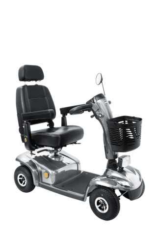 Elektro-Scooter Leo, 4-Rad, 6 km/h Version, silber