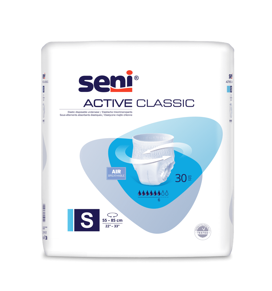 Seni Active Classic S, Hüfte 55-85 cm (1 Karton 3 x 30 Stück)