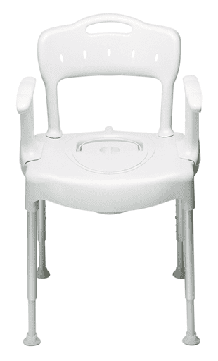 Toilettenstuhl Swift mit Armlehnen und Rückenlehne, Sitzhöhe 42-57 cm